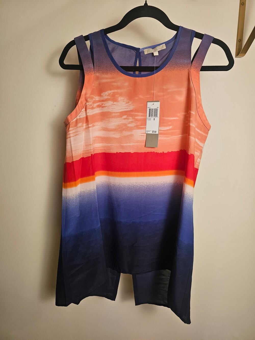 Joan Vass Ombre Sunset Tank Top
